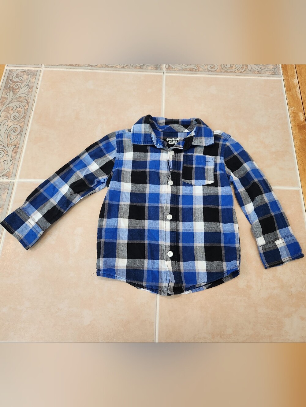 Boys 3t Plaid Button Up Shirt